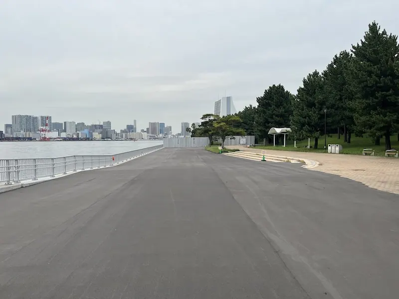 潮風公園の工事中エリア