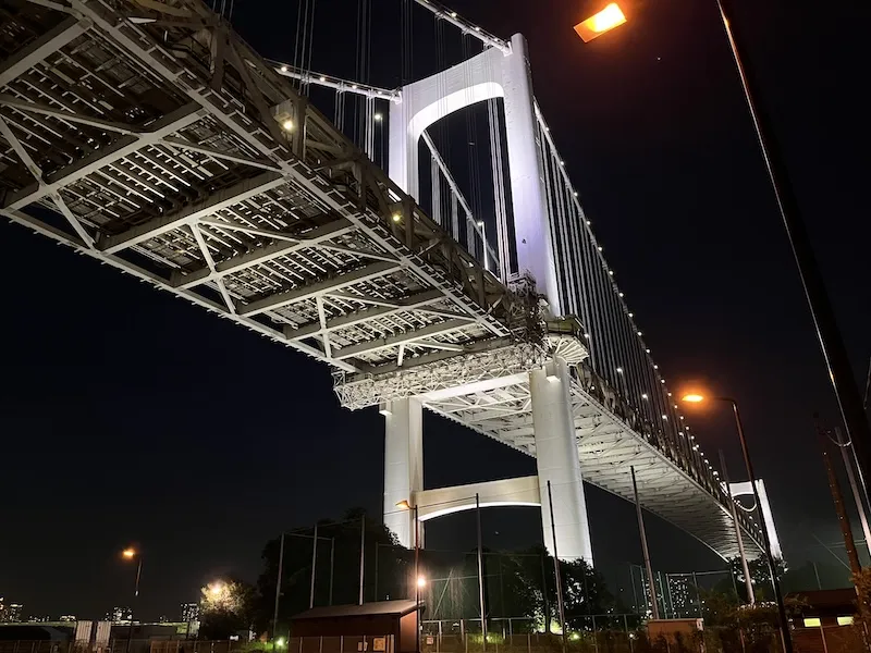 レインボーブリッジの足元にある「芝浦南ふ頭公園」