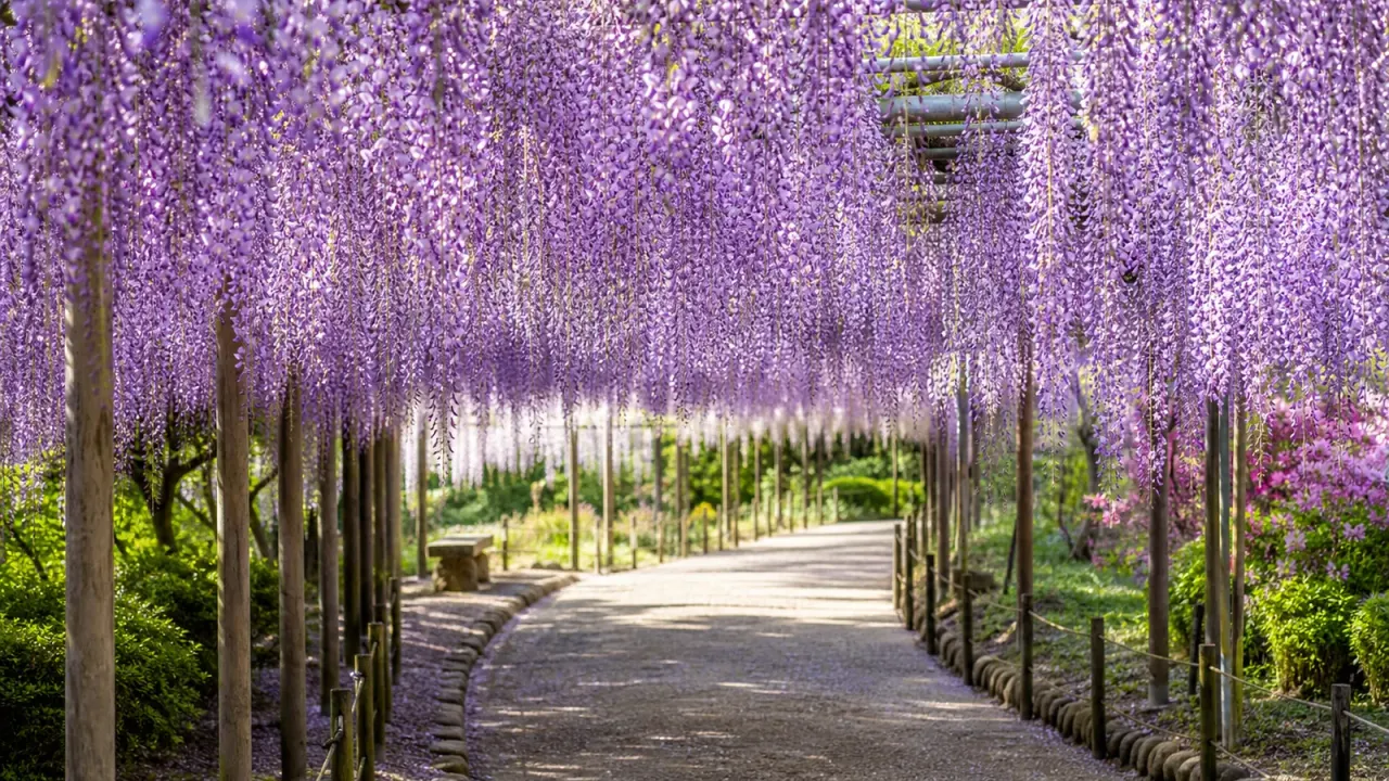 【足利フラワーパーク】藤棚と季節の花を歩く、春の花園さんぽ