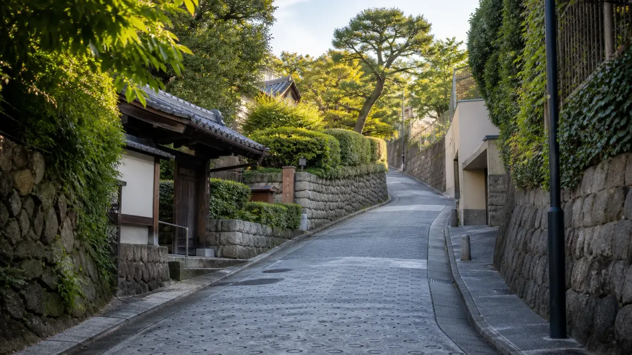 港区元麻布の大黒坂を、坂名の由来、大法寺の大黒天、麻布一本松周辺の坂道導線から歩く散歩記事です。麻布十番駅から60〜90分でめぐる見方を整理しました。