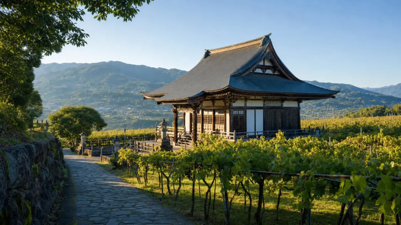甲州市勝沼町の大善寺で、ぶどう寺、国宝薬師堂、境内の静けさを短時間で味わう散歩を紹介。公式情報をもとに、拝観時間、料金、アクセス、勝沼ぶどう郷駅からの組み方をまとめます。