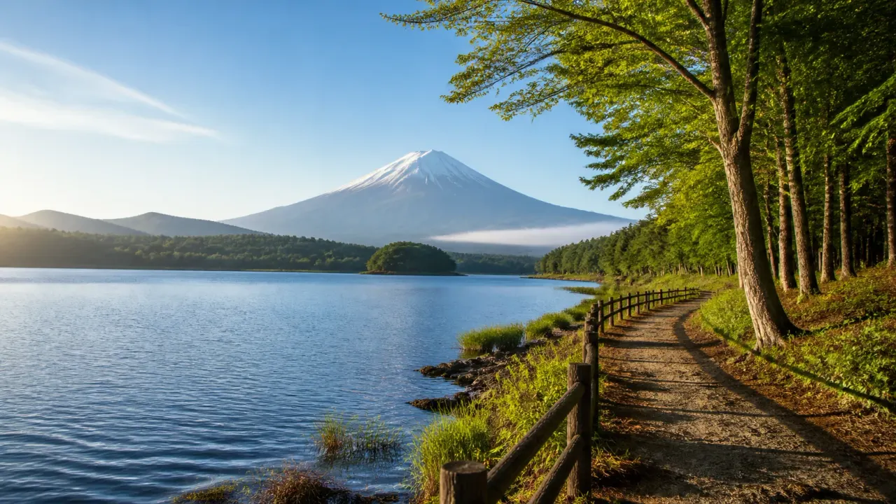 富士五湖周辺の散歩スポット7選|湖畔・富士山・青木ヶ原を短く歩く
