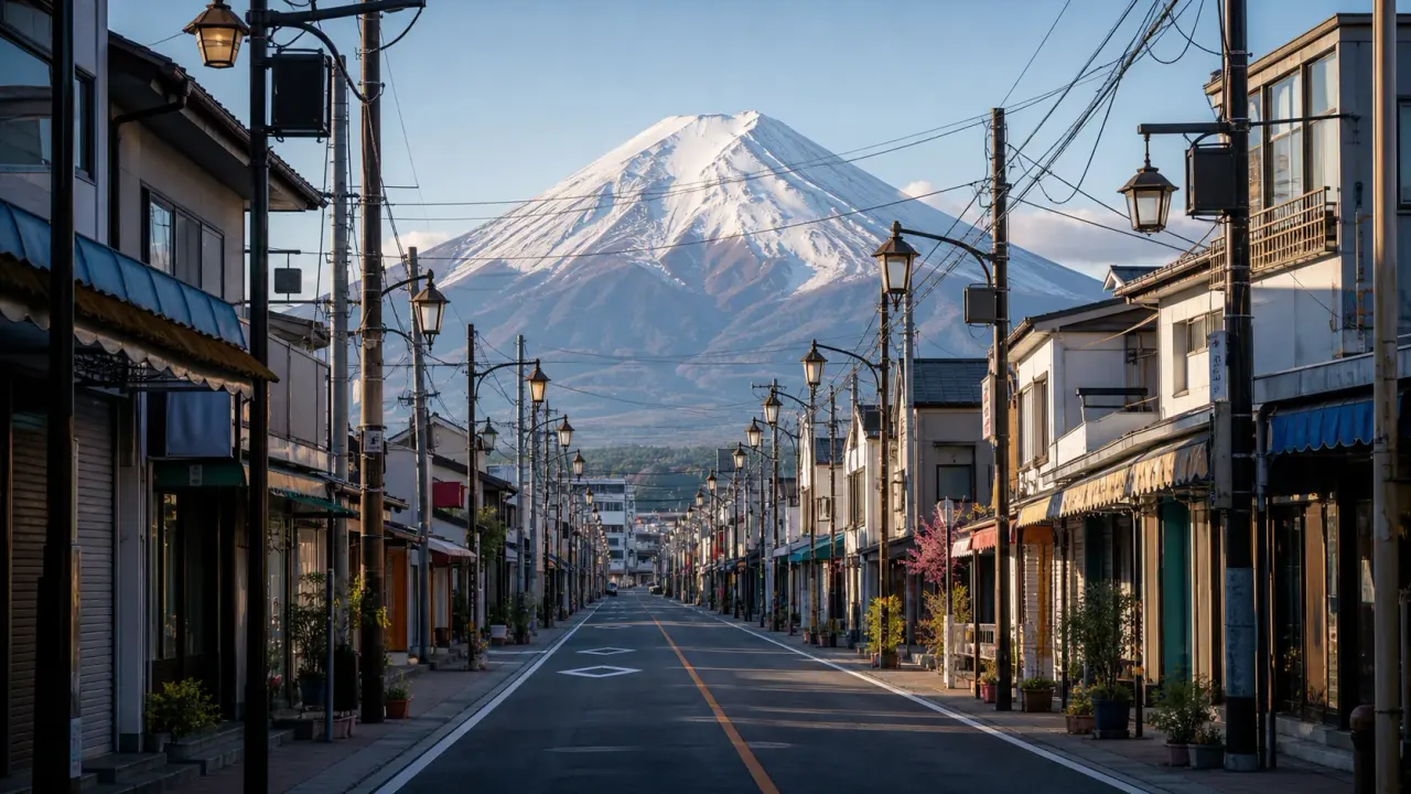山梨県富士吉田市の本町通りと金鳥居周辺で、富士山へ向かって視線が抜ける街並みを歩く短時間散歩を紹介。公式情報をもとに、歩く範囲、撮影時の注意、北口本宮冨士浅間神社や新倉山浅間公園との組み合わせ方をまとめます。