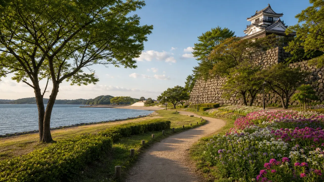 浜名湖の湖畔、浜松城、花の公園、遠州灘の砂丘を重ねた浜松・遠州散歩まとめのカバー画像