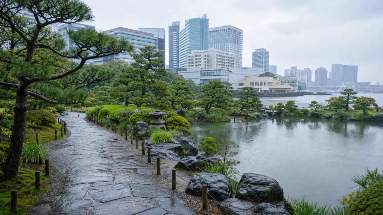 浜松町駅周辺で30分から60分の待ち時間がある人向けに、旧芝離宮恩賜庭園、芝大神宮、竹芝客船ターミナル方面を比較します。