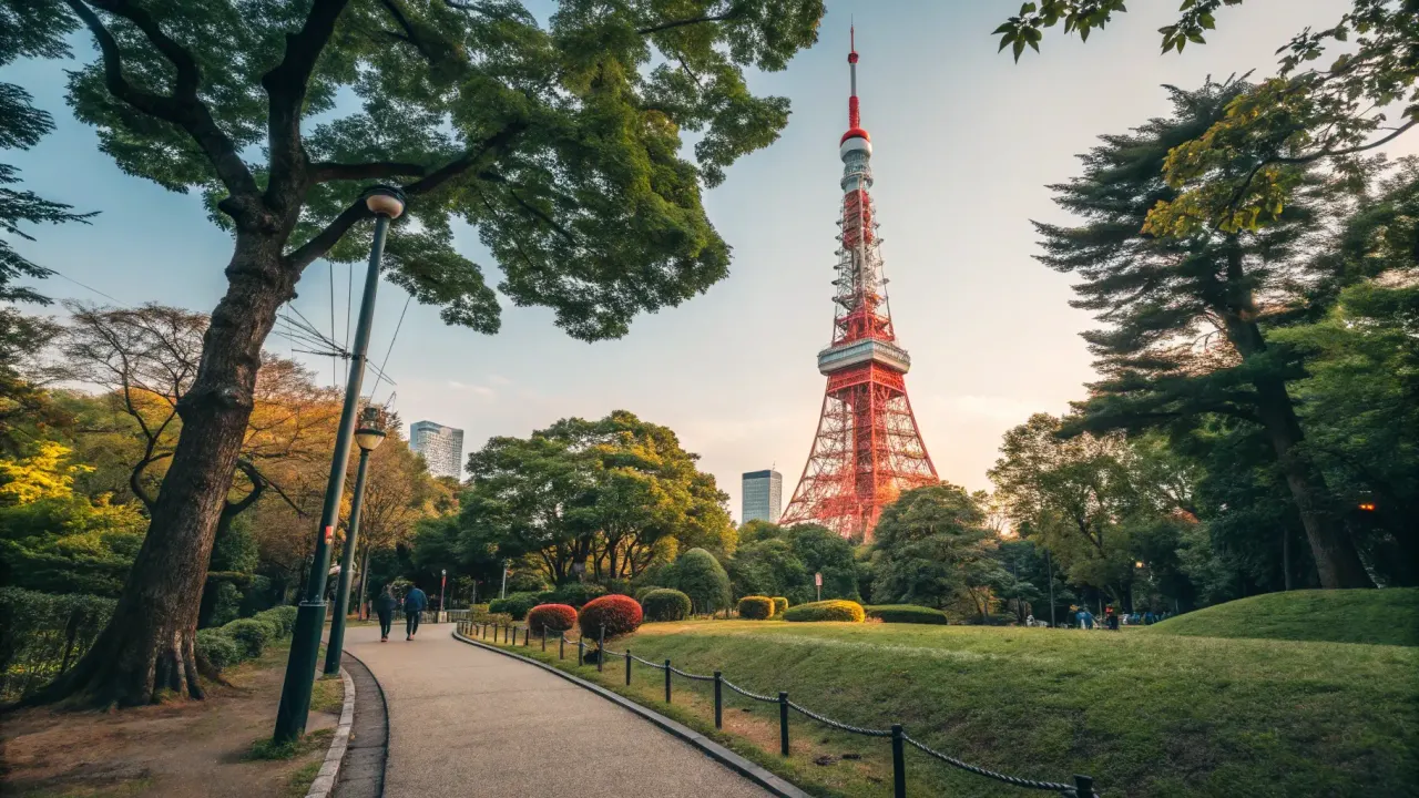 浜松町から芝公園へ徒歩で向かい、旧芝離宮恩賜庭園、増上寺、東京タワーを巡る1〜2時間の散歩コースを紹介。写真スポットや休憩場所も整理します。