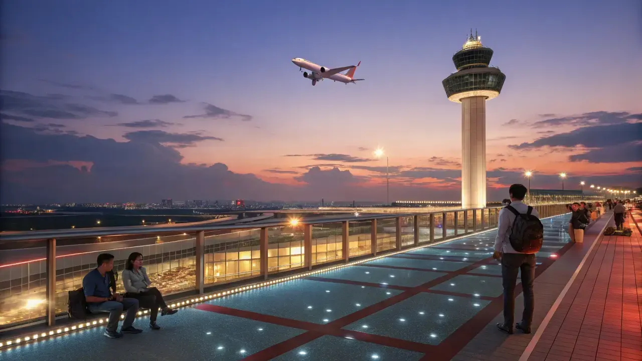 羽田空港3つのターミナル展望デッキを巡る夜景散歩モデルコースを紹介。2時間半で飛行機の離着陸と夜景を楽しめる癒しの散歩です。
