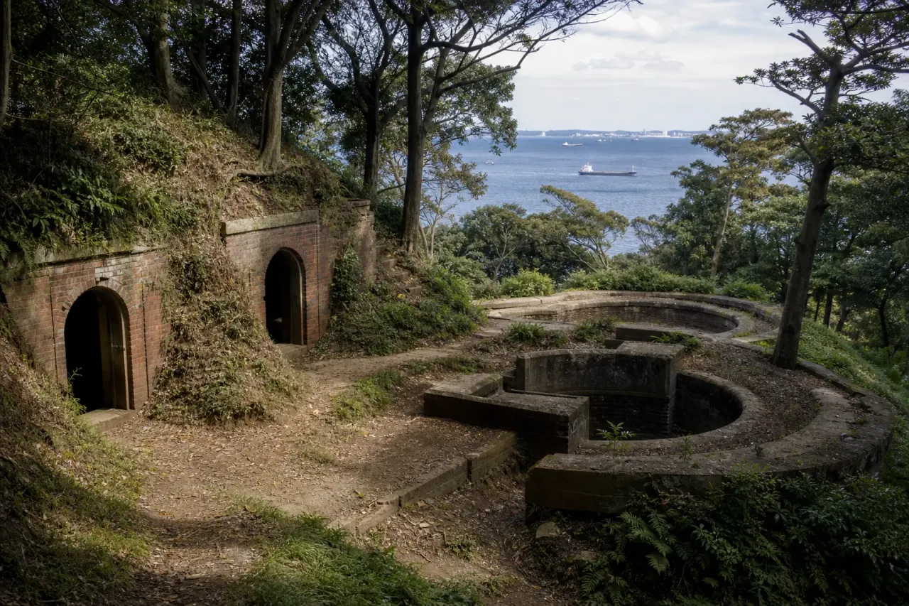 横須賀市の旗山崎公園に残る走水低砲台跡で、明治期の砲座跡や弾薬庫、東京湾の眺めを静かに歩く散歩を紹介。公開日・時間の注意点もまとめます。