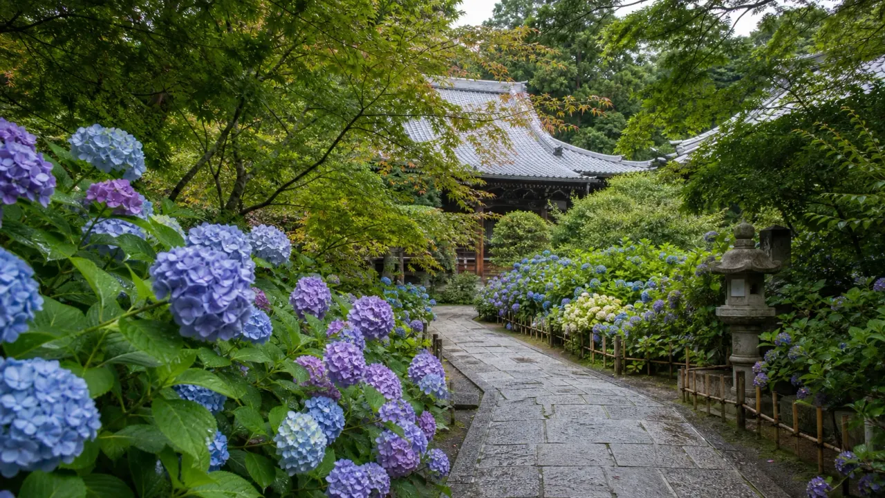 千葉県松戸市の本土寺を、あじさい、花菖蒲、紅葉の季節に歩く散歩ガイド。北小金駅からのアクセス、拝観時間、混雑を避ける考え方を公式情報をもとにまとめます。