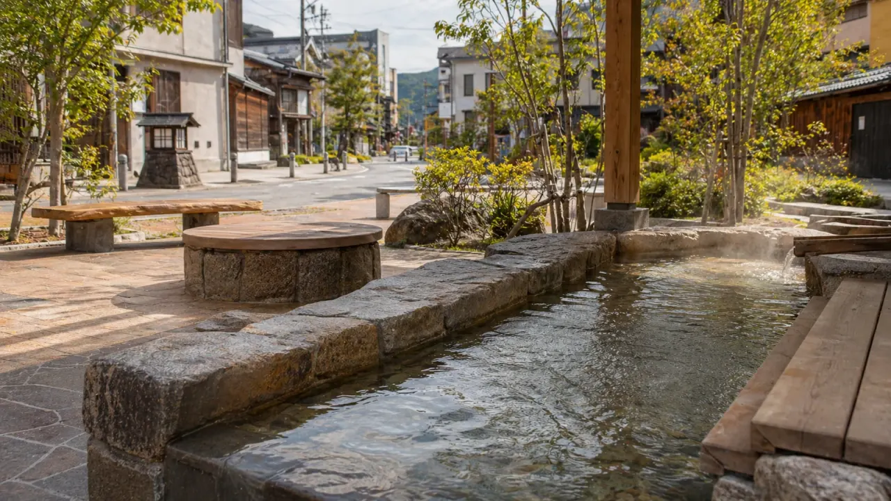 笛吹市の石和温泉で、石和源泉足湯ひろばと温泉街を短時間で楽しむ散歩を紹介。公式情報をもとに、アクセス、足湯利用、温泉街の歩き方をまとめます。