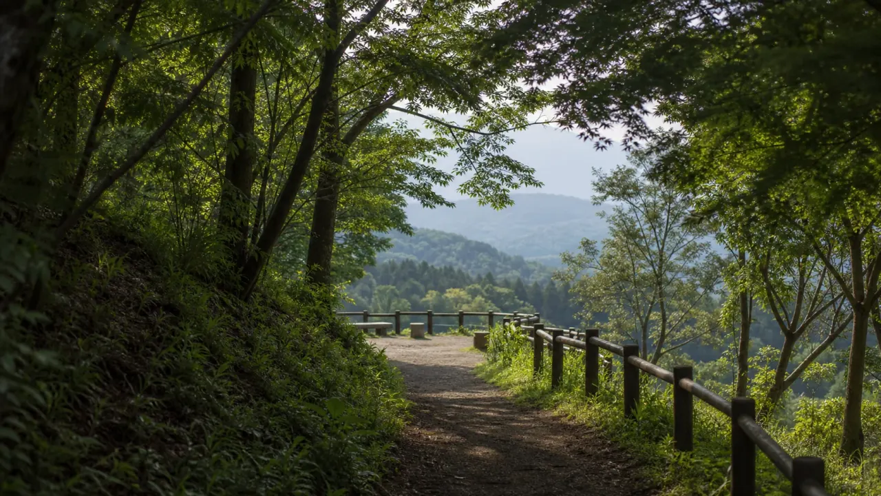 丹沢の麓にある小さな里山公園の森の小径と展望広場をイメージした、いせはら塔の山緑地公園のカバー画像