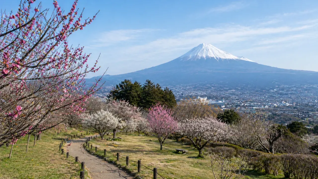 富士市の岩本山公園を歩く散歩ガイド。展望施設、梅園、桜の森、芝生広場をつなぐ回り方と季節・時間帯、駐車場情報をまとめます。