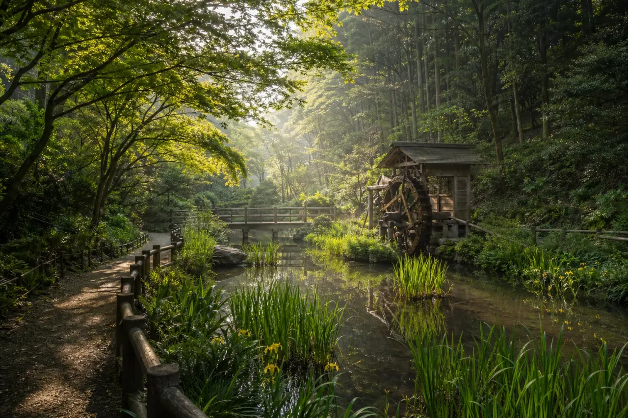 大和市の泉の森で、しらかしの池、水車小屋、湿生植物園を静かに歩く散歩を紹介。相模大塚駅から入り、街中で水と森に切り替える1時間半の歩き方をまとめます。