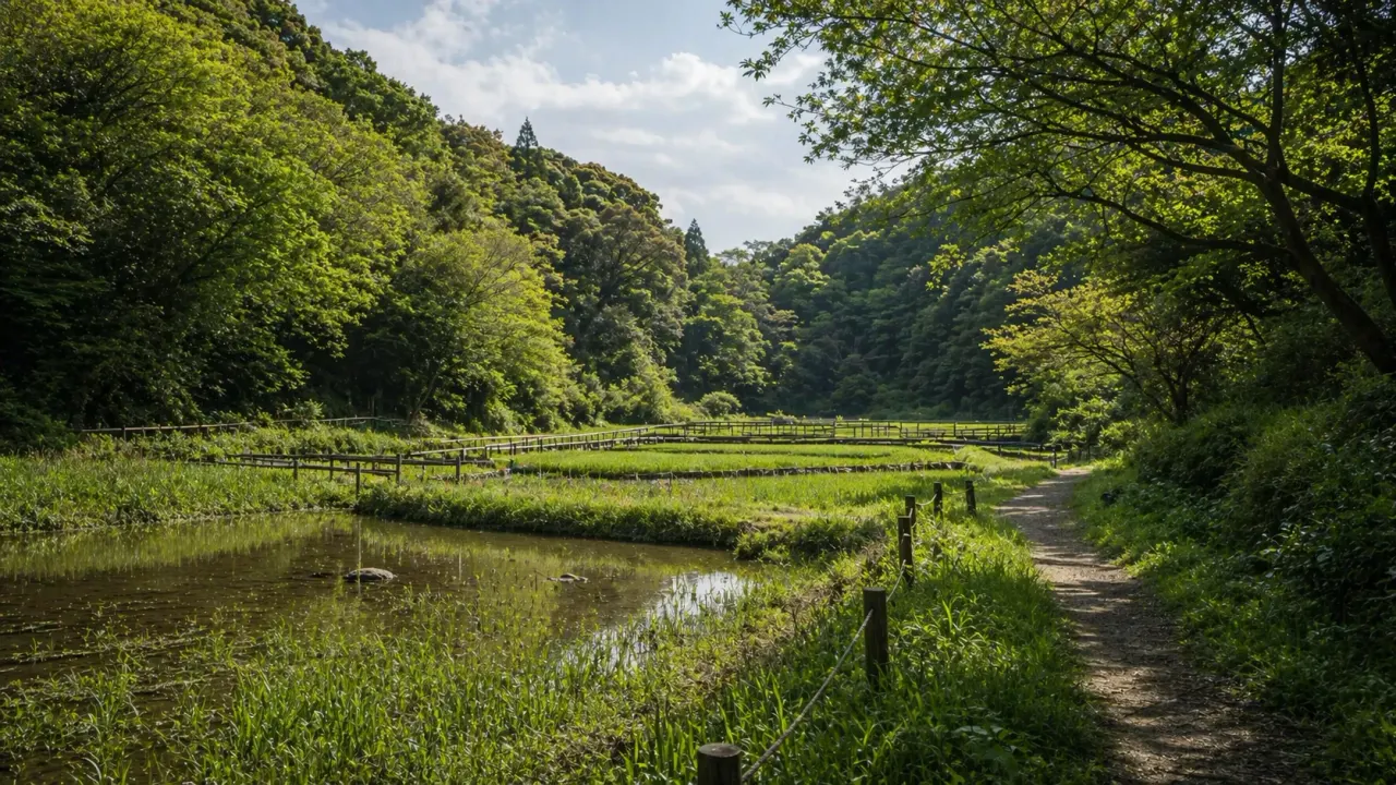 鎌倉中央公園で、谷戸の田畑と湿地を静かに歩く散歩を紹介。湘南町屋駅から入りやすく、鎌倉の中で観光地の密度を抜ける1時間半の使い方をまとめます。