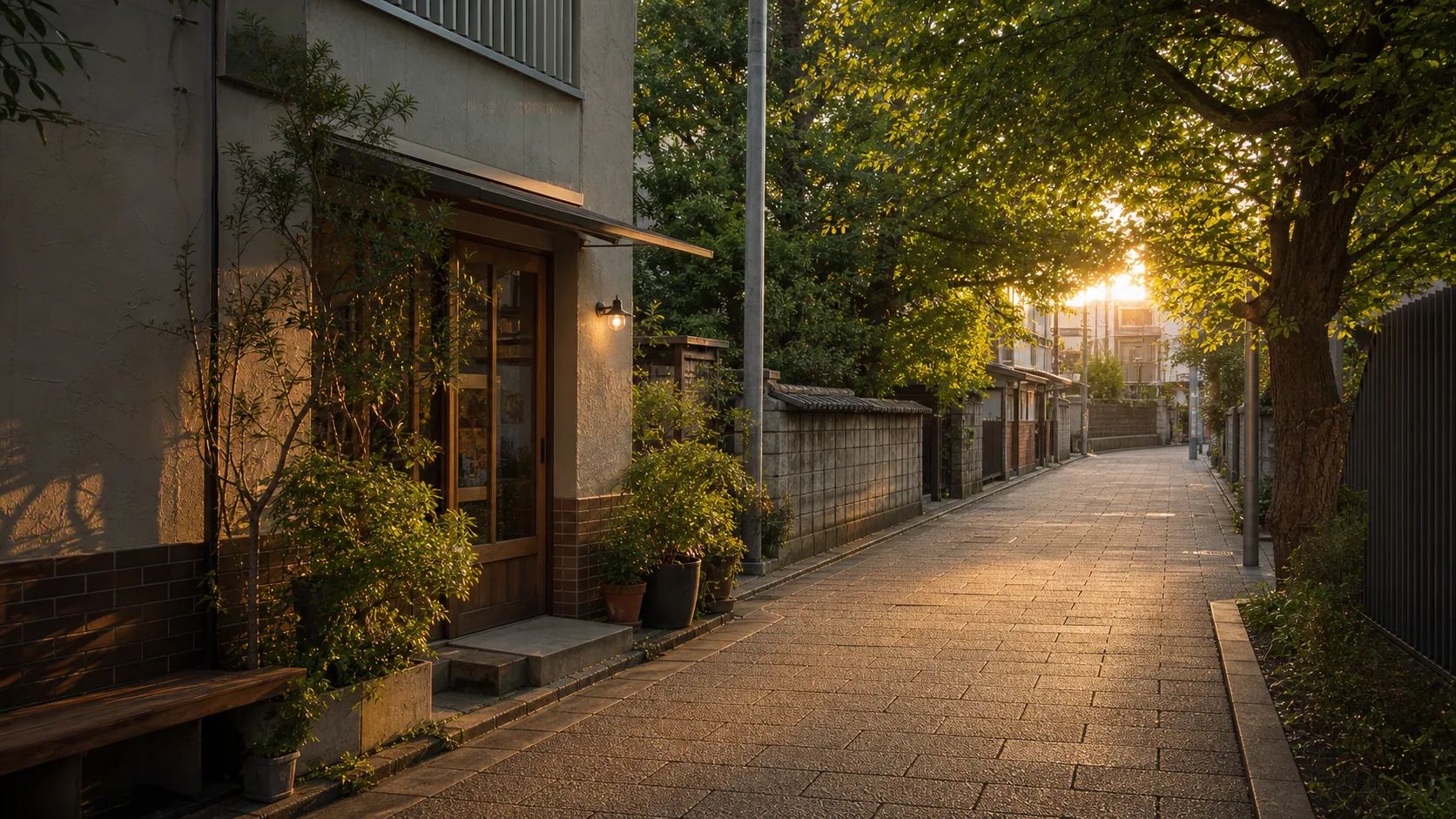 散策後に立ち寄りたくなる静かな路地のイメージ