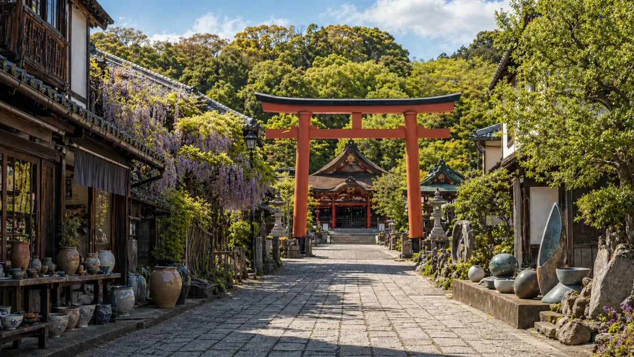 茨城県笠間市で、笠間稲荷神社、門前町、笠間芸術の森公園をつなぐ散歩ガイド。参拝、町歩き、陶芸の公園を半日でゆるく回る日帰りコースです。