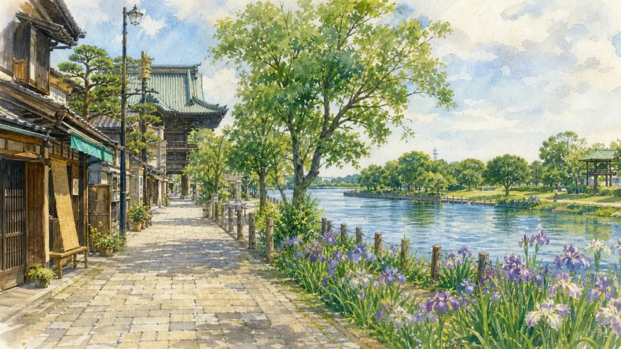 葛飾区で散歩したい人向けに、柴又帝釈天、堀切菖蒲園、水元公園、葛飾にいじゅくみらい公園を整理。下町、寺院、水辺、季節の花を楽しむ散歩ガイドです。