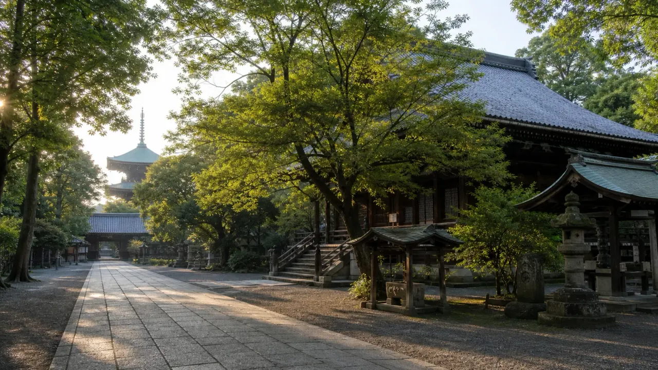 埼玉県川越市の喜多院、仙波東照宮、成田山川越別院周辺を歩く半日散歩ガイド。蔵造りの町並みから少し離れ、寺社の木陰と歴史を静かに味わう歩き方を紹介します。