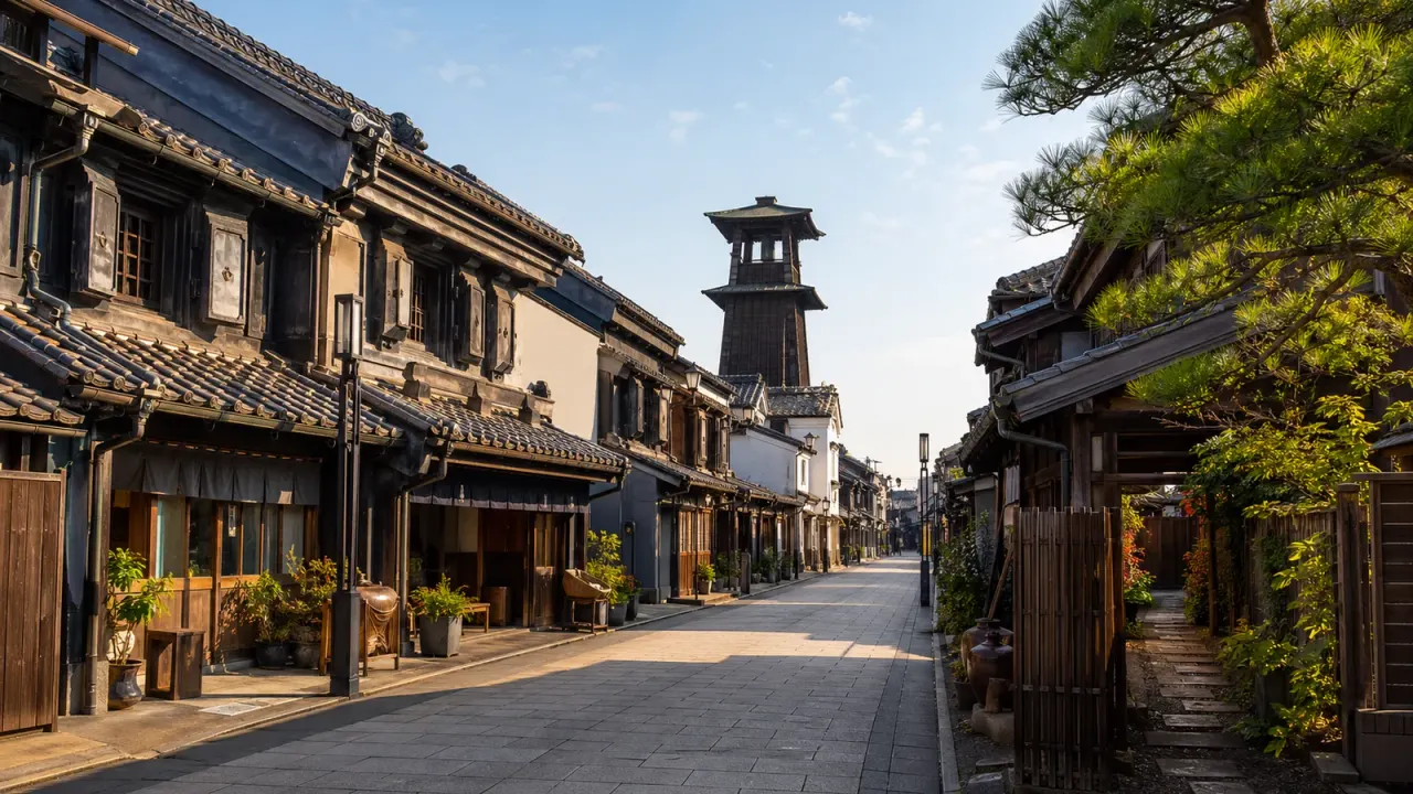 埼玉県川越市で、蔵造りの町並み、時の鐘、菓子屋横丁をつないで歩く小江戸散歩。混雑を避けやすい時間帯と、短時間で楽しむ歩き方をまとめます。