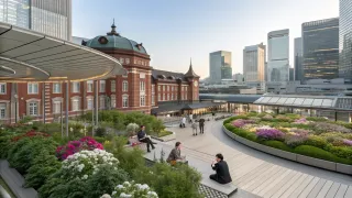 【KITTE屋上庭園】東京駅の無料展望穴場スポット｜丸の内の静かなKITTEガーデンで楽しむ散歩コース