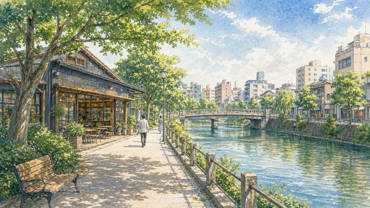 清澄白河・深川エリアのおすすめ散歩コース6選を実際に歩いて紹介。下町情緒とカフェカルチャーが融合する運河沿いの街を巡るモデルコースガイド。