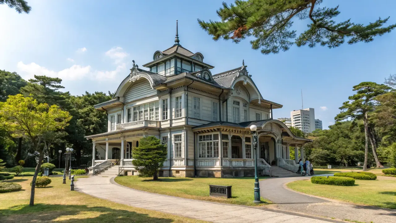 目黒区の駒場公園で旧前田家本邸の洋館と和館の建築美に触れる大人の散歩コースを紹介。約2時間で昭和初期の歴史と文化を巡る、都会の喧騒を離れた静寂の散歩です。