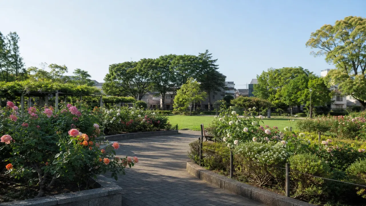 【綾瀬・光綾公園】あやせローズガーデンを歩く|無料で花と広場を楽しむ短時間散歩