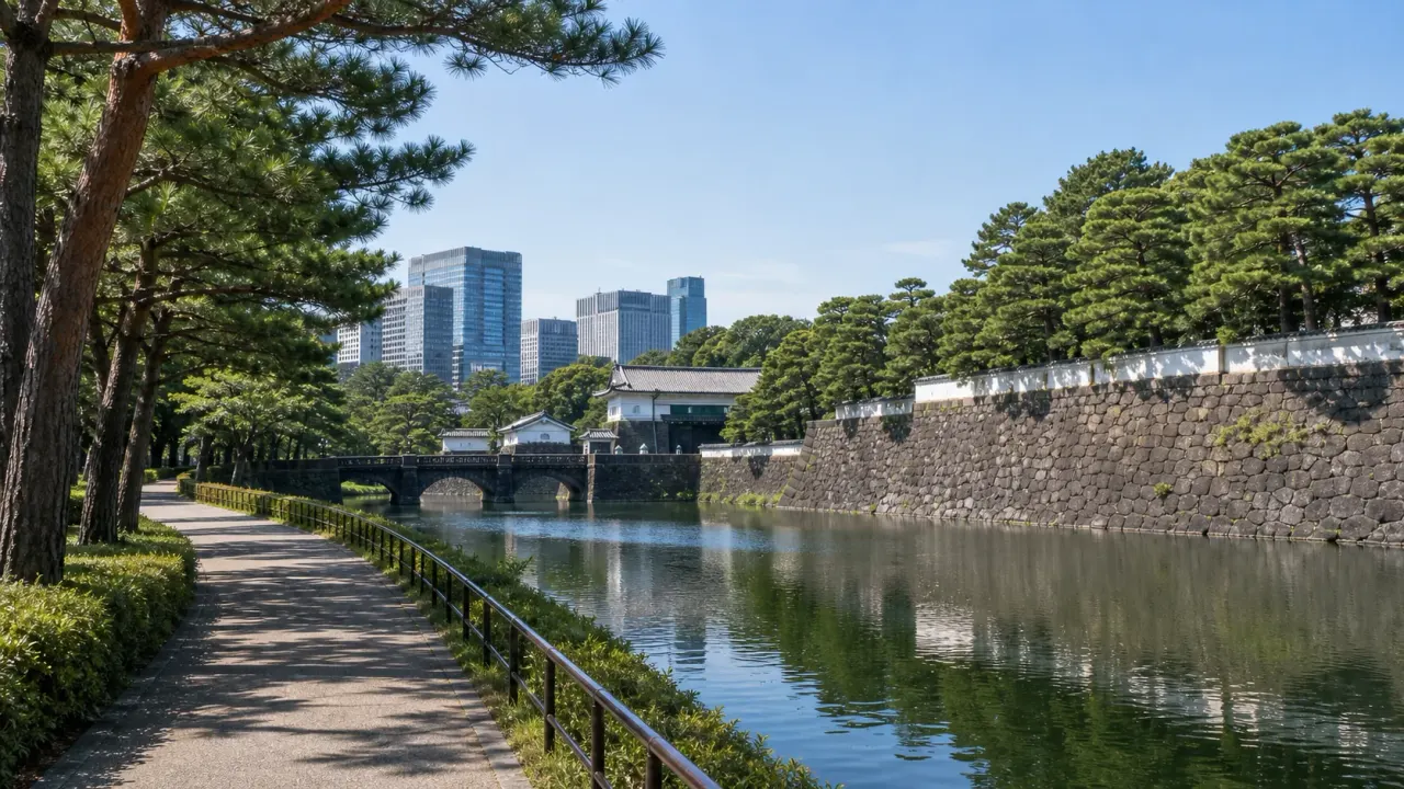 東京駅から和田倉噴水公園、大手門、皇居東御苑、北の丸公園、千鳥ヶ淵へ進む具体的な2時間半ルートを紹介。休園日の代替コースも整理します。