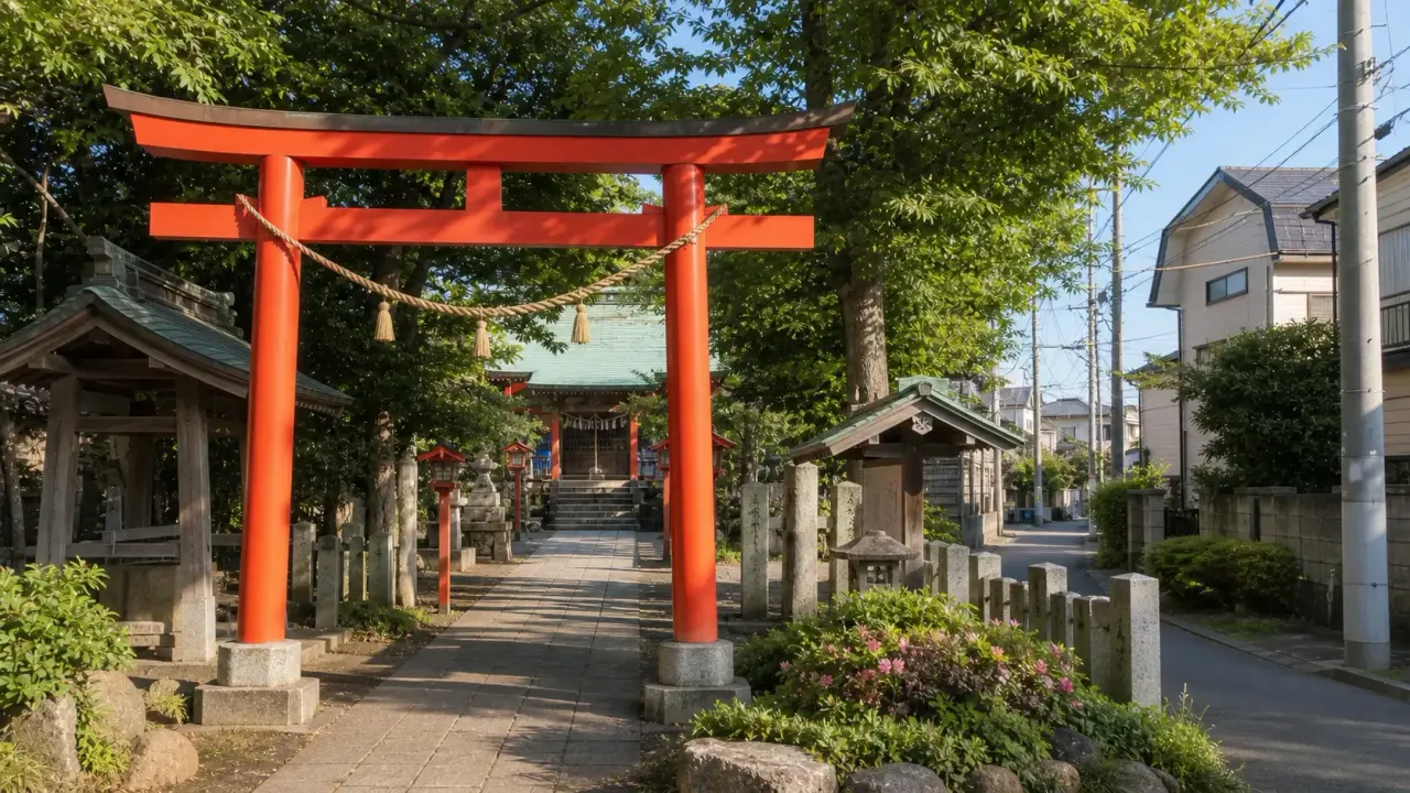 藤沢市鵠沼海岸にある鵠沼伏見稲荷神社を、住宅街と海辺の間で静かに歩く1時間散歩として紹介。赤い鳥居、境内、鵠沼海岸や長久保公園へつなぐ考え方をまとめます。