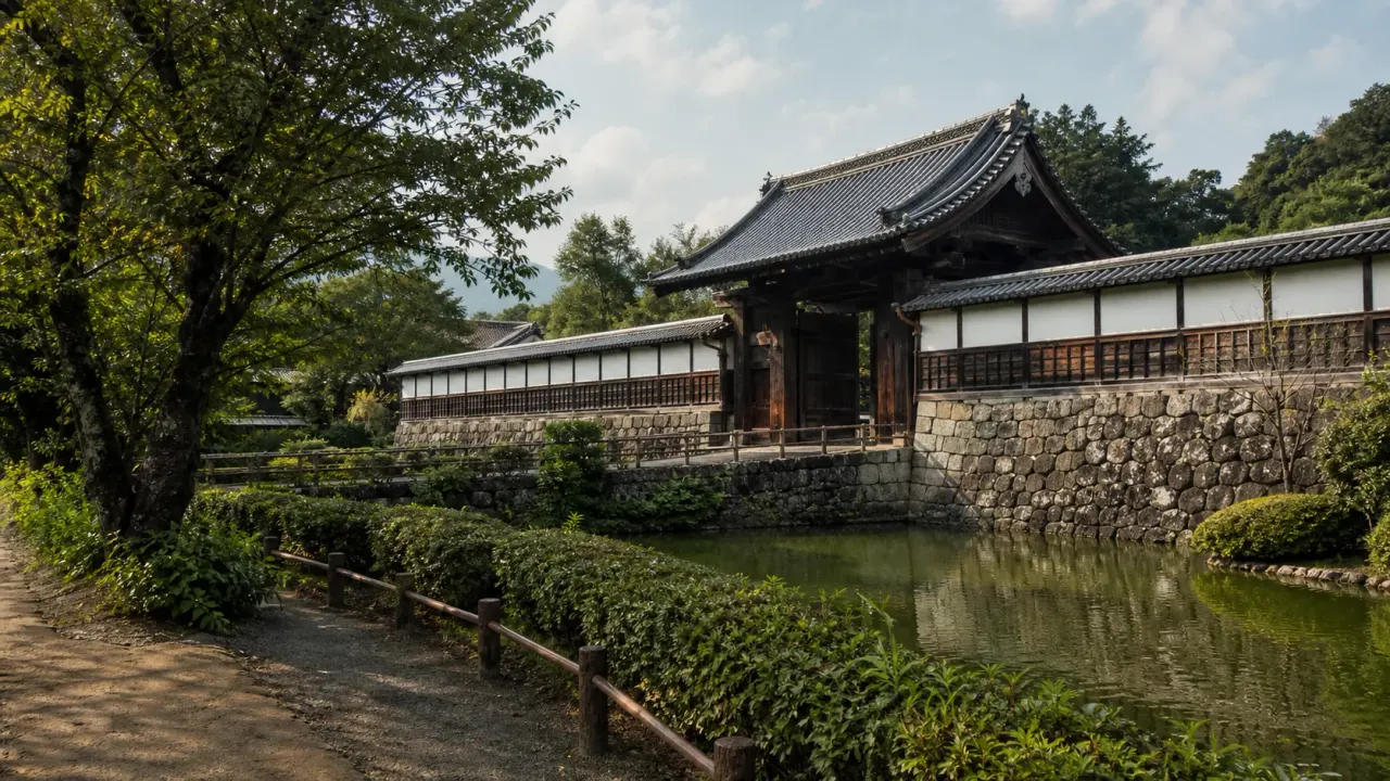菊川市の黒田家代官屋敷資料館と周辺を歩く散歩ガイド。開館時間、入館料、アクセス、長屋門・主屋・濠の見どころ、梅の時期の楽しみ方をまとめます。