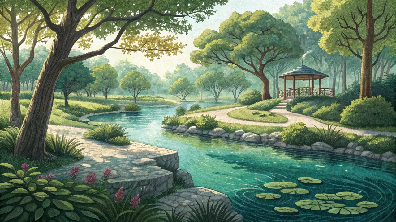 日野市の黒川清流公園は湧き水のせせらぎに癒やされる穴場の散歩スポット。JR豊田駅からのルートや、静寂の中で思索にふけるためのベンチ情報も紹介します。