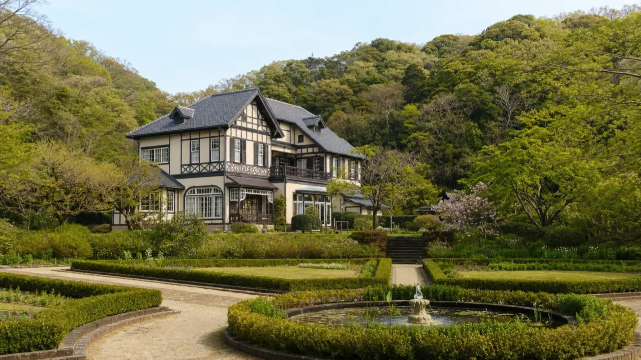 鎌倉市浄明寺の旧華頂宮邸で、昭和初期の洋館、フランス式庭園、噴水、谷戸の静けさを短時間で見る散歩を紹介。鎌倉駅からバスで向かうニッチな単体スポットです。