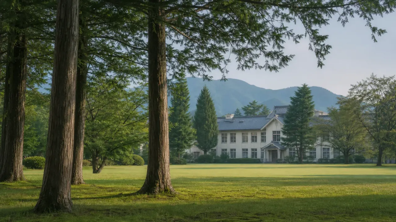 松本市のあがたの森公園を、旧制松本高等学校の洋風校舎、芝生広場、ヒマラヤ杉、松本市街地からの短時間散歩として紹介します。