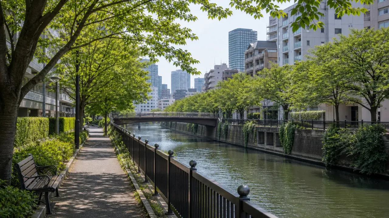 目黒川がどこからどこまで流れているのかを知りたい人向けに、東京都建設局の公式情報をもとに上流端、河口、延長と散歩しやすい区間を整理します。