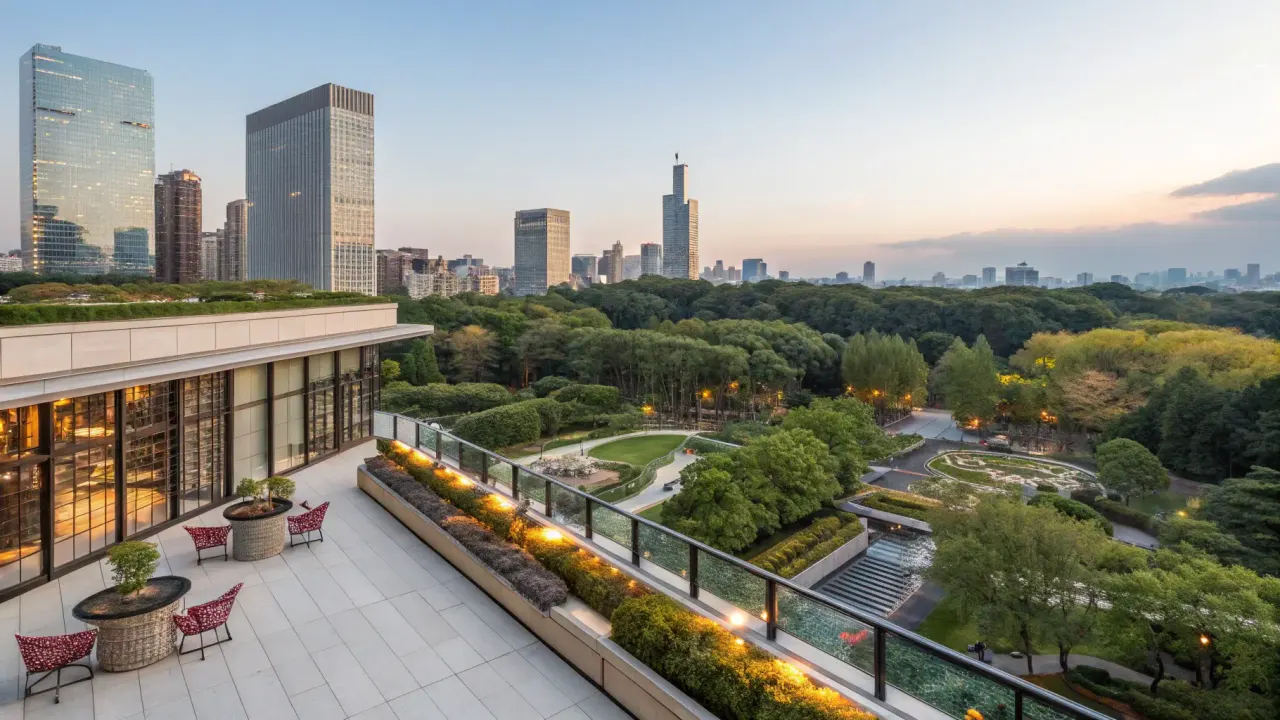 東京ミッドタウン日比谷6階のパークビューガーデンを紹介。無料で入れる屋上庭園の行き方、営業時間、日比谷公園を見渡す景色、ベンチでの過ごし方をまとめました。