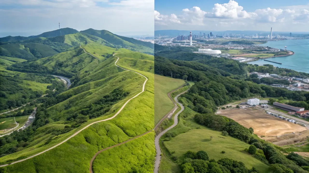 港区の地形を地図で徹底比較。武蔵野台地の高台にある麻布台と埋立地の芝浦の標高差や水害リスク、地盤の安定性など5つの決定的な違いをわかりやすく解説します。