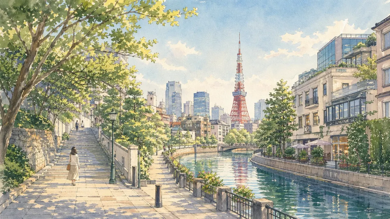 港区で散歩する場所を探している人向けに、芝浦・浜松町・白金台・麻布・お台場などのおすすめスポットをエリア別に整理。ひとり散歩、夜景、水辺、庭園など目的別に選びやすくまとめました。