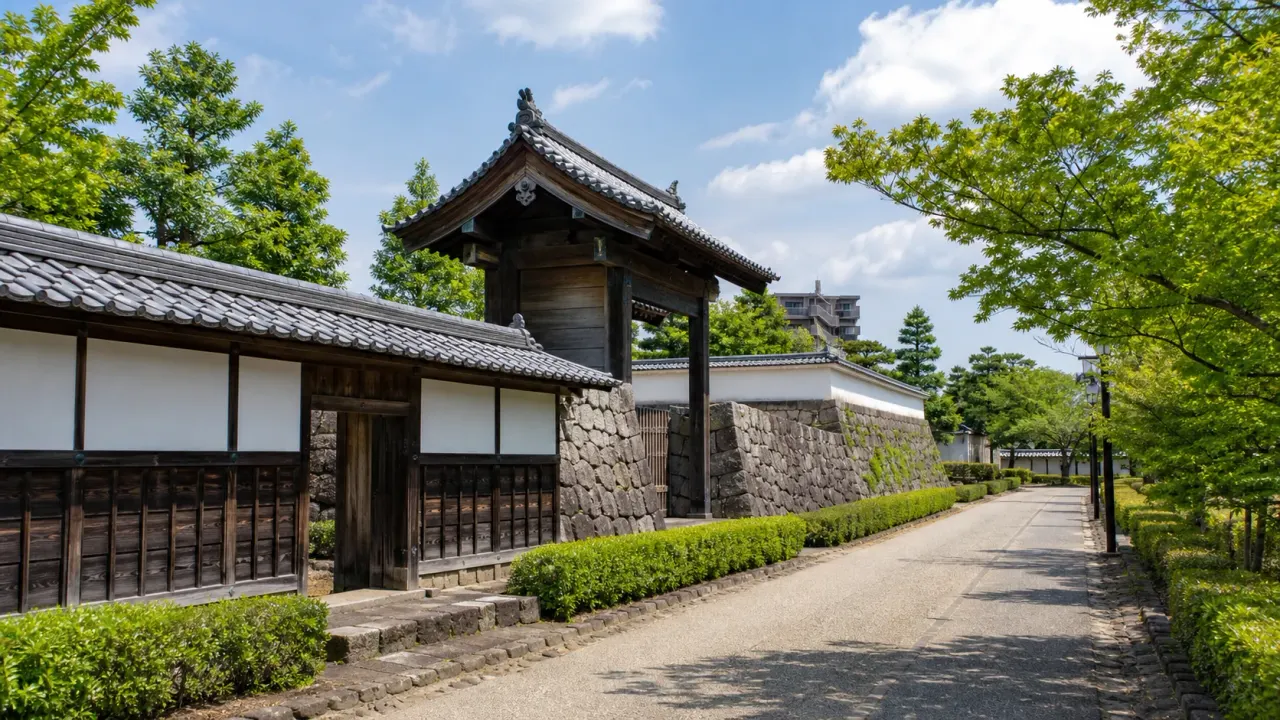 茨城県水戸市の弘道館と水戸城跡周辺を、水戸駅北口から大手門、二の丸角櫓、弘道館へつなぐ歴史散歩ガイド。短時間でも水戸の城下町らしい景観を味わえるコースです。