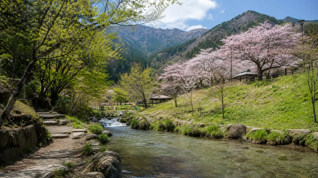 西桂町の三ツ峠さくら公園で、柄杓流川、フィールドアスレチック、さくらの丘、三ツ峠山麓の空気を短く歩く散歩を紹介。公式情報をもとに季節ごとの歩き方をまとめます。