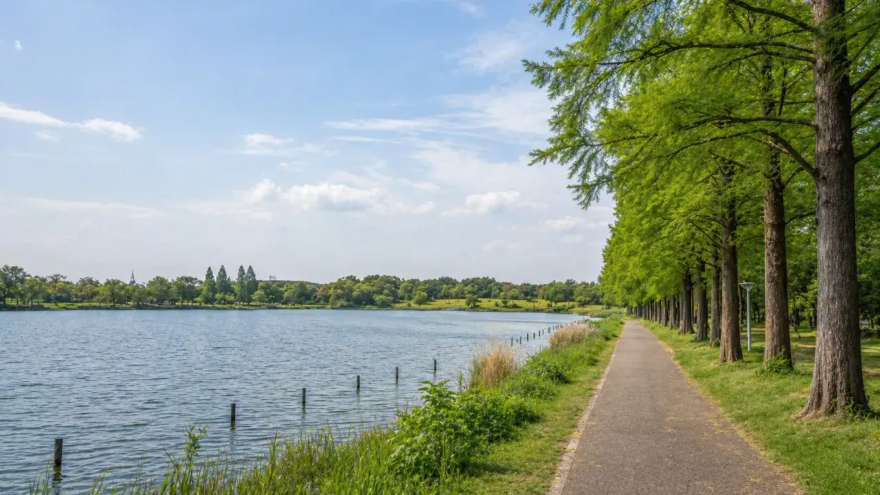 葛飾区の水元公園を歩く癒しの散歩コースを紹介。23区最大級の広さを誇る水郷公園で、メタセコイアの並木や広大な水辺を眺めながら心をリセットする特別な時間を過ごせます。