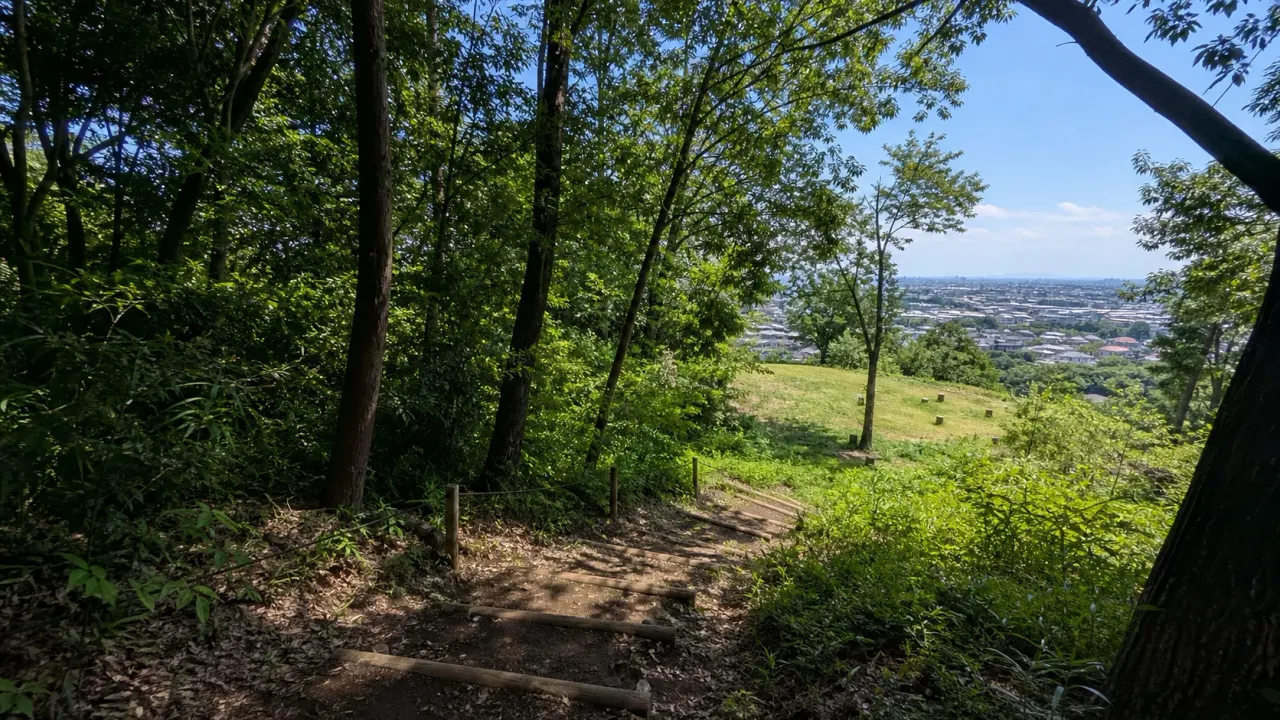日野市の百草台自然公園を散歩したい人向けに、丘陵地の木陰、眺め、百草園周辺との組み合わせ方を整理しました。京王百草園の前後に短く自然を足したい日に向いた公園です。