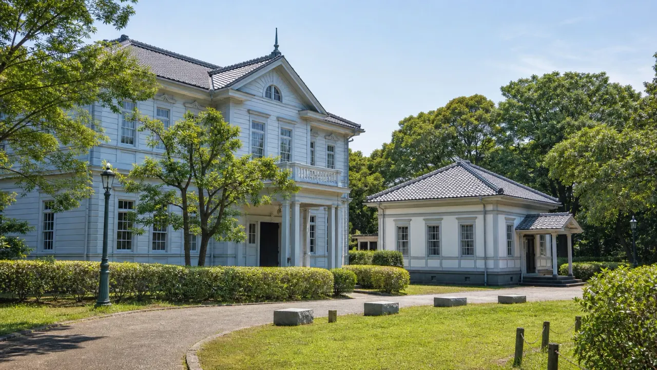 長浜野口記念公園に残る旧細菌検査室と復元された旧事務棟をイメージした、長浜ホールのカバー画像