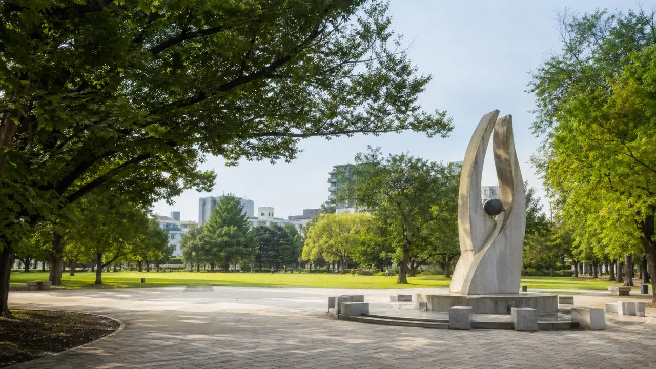 川崎市中原区の中原平和公園で、平和祈念像や彫刻展示広場、であいの広場を静かにつなぐ散歩を紹介。元住吉駅から短く気分を切り替える1時間の歩き方をまとめます。