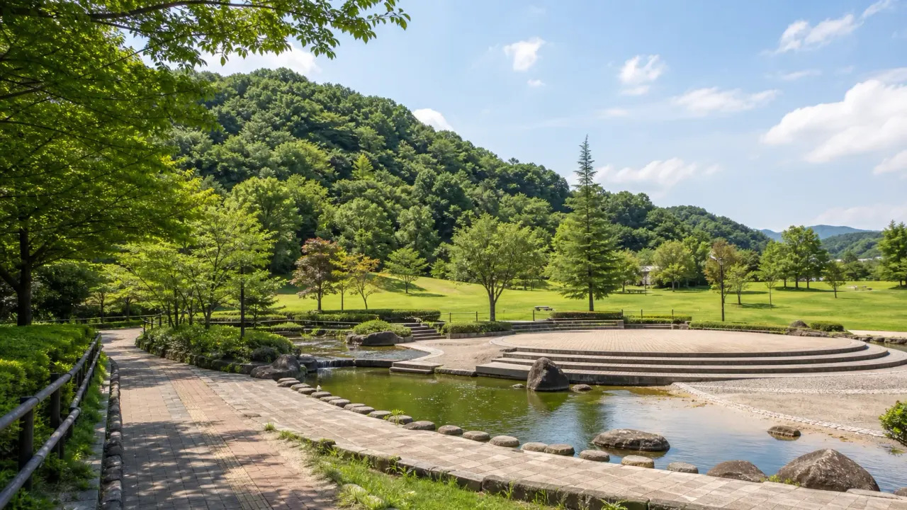 足柄上郡中井町の中井中央公園で、遊びの広場、水辺の広場、見晴らしのよい園路をゆっくり歩く半日散歩を紹介。家族連れにも一人の気分転換にも使いやすい公園です。