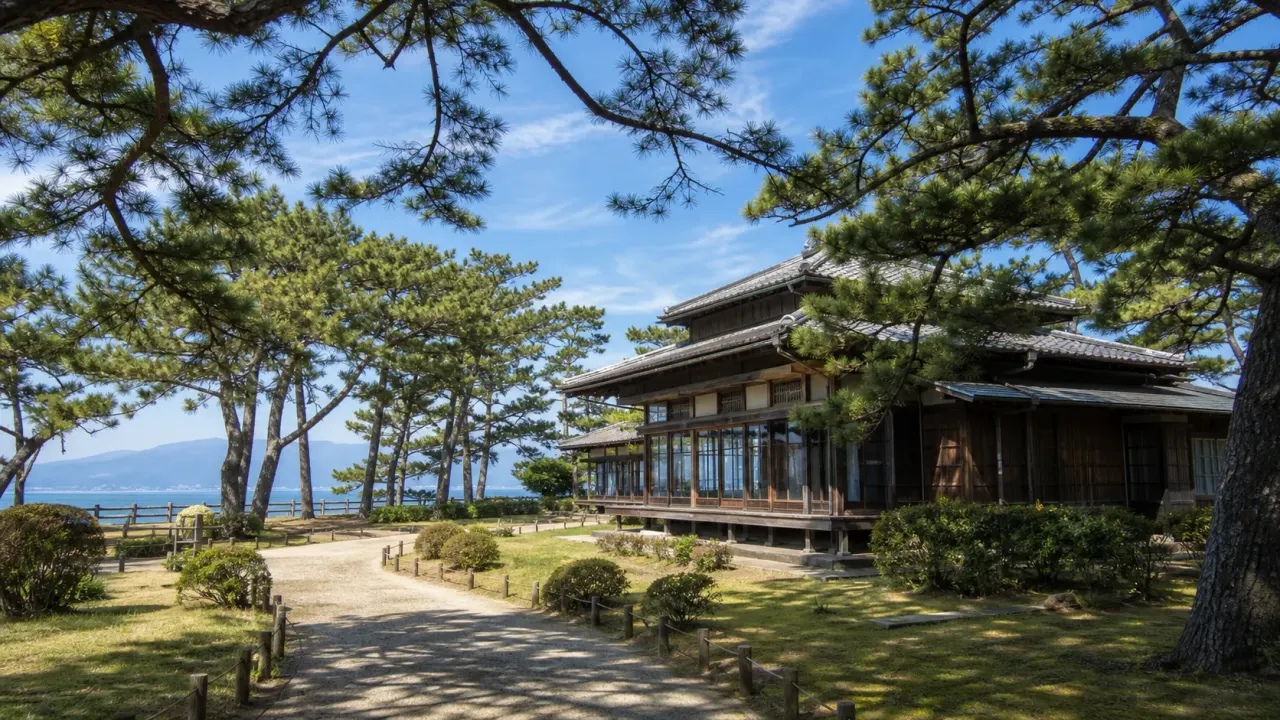 沼津市の沼津御用邸記念公園を歩く散歩ガイド。松林、旧御用邸の建築、庭園、西附属邸、開園時間・料金・アクセスをまとめます。
