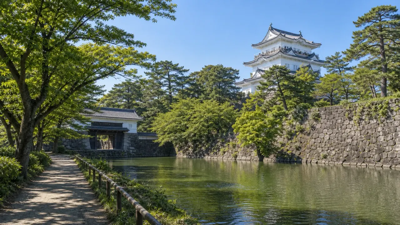 小田原城址公園で、天守閣、お堀、常盤木門、本丸広場をゆっくり歩く散歩を紹介。小田原駅から徒歩で行ける、歴史と緑の半日コースです。