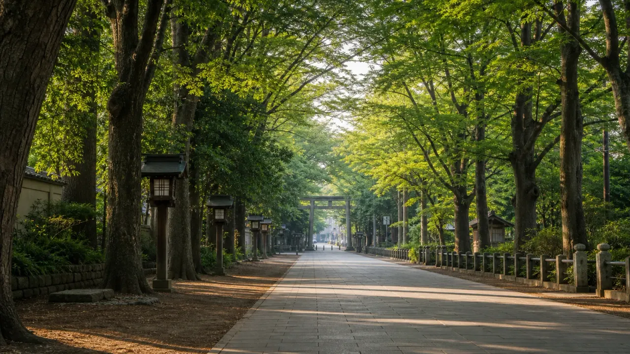 大宮駅周辺で朝に静かに歩きたい人向けに、氷川参道から大宮公園へ抜ける短時間散歩を紹介。参道の木陰、公園の広さ、混雑を避ける歩き方をまとめました。