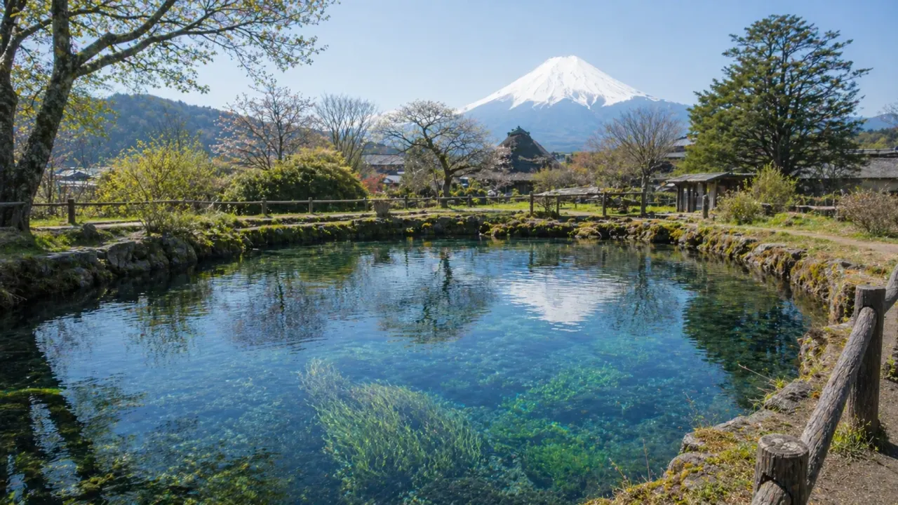 忍野村の忍野八海で、富士山の伏流水に由来する湧水池を短時間でめぐる散歩を紹介。公式情報をもとに、アクセス、歩く順番、混雑時の注意点をまとめます。