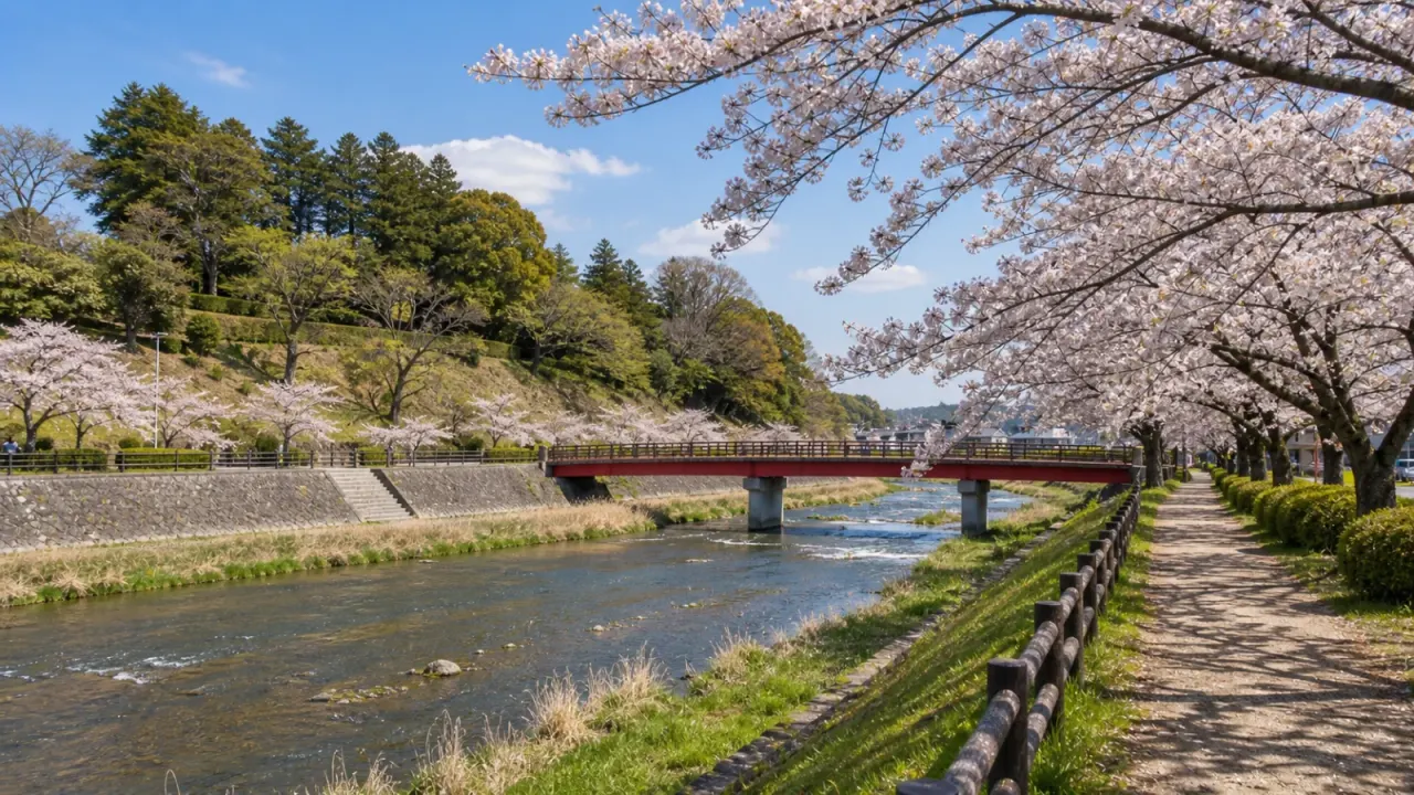 【小山】思川桜堤と城山公園を歩く、駅近の川辺と城跡さんぽ
