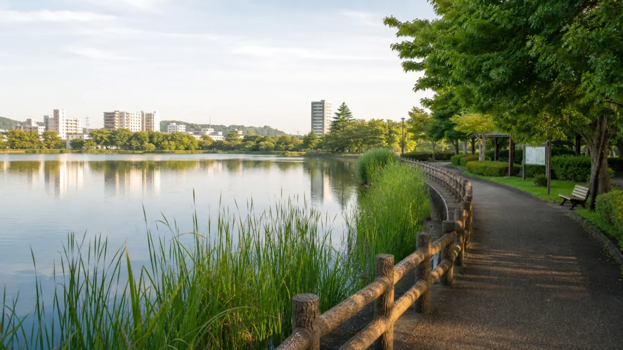 浜松市中央区の佐鳴湖公園を歩く散歩ガイド。北岸管理棟、ひょうたん池、野鳥観察舎、佐鳴湖漕艇場、約6kmのウォーキングコースを、短く楽しむ回り方でまとめます。
